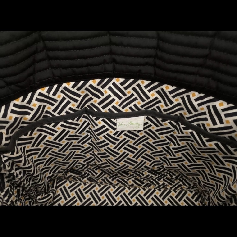 Vera Bradley Black Quilted Tote Bag - Picture 13 of 16